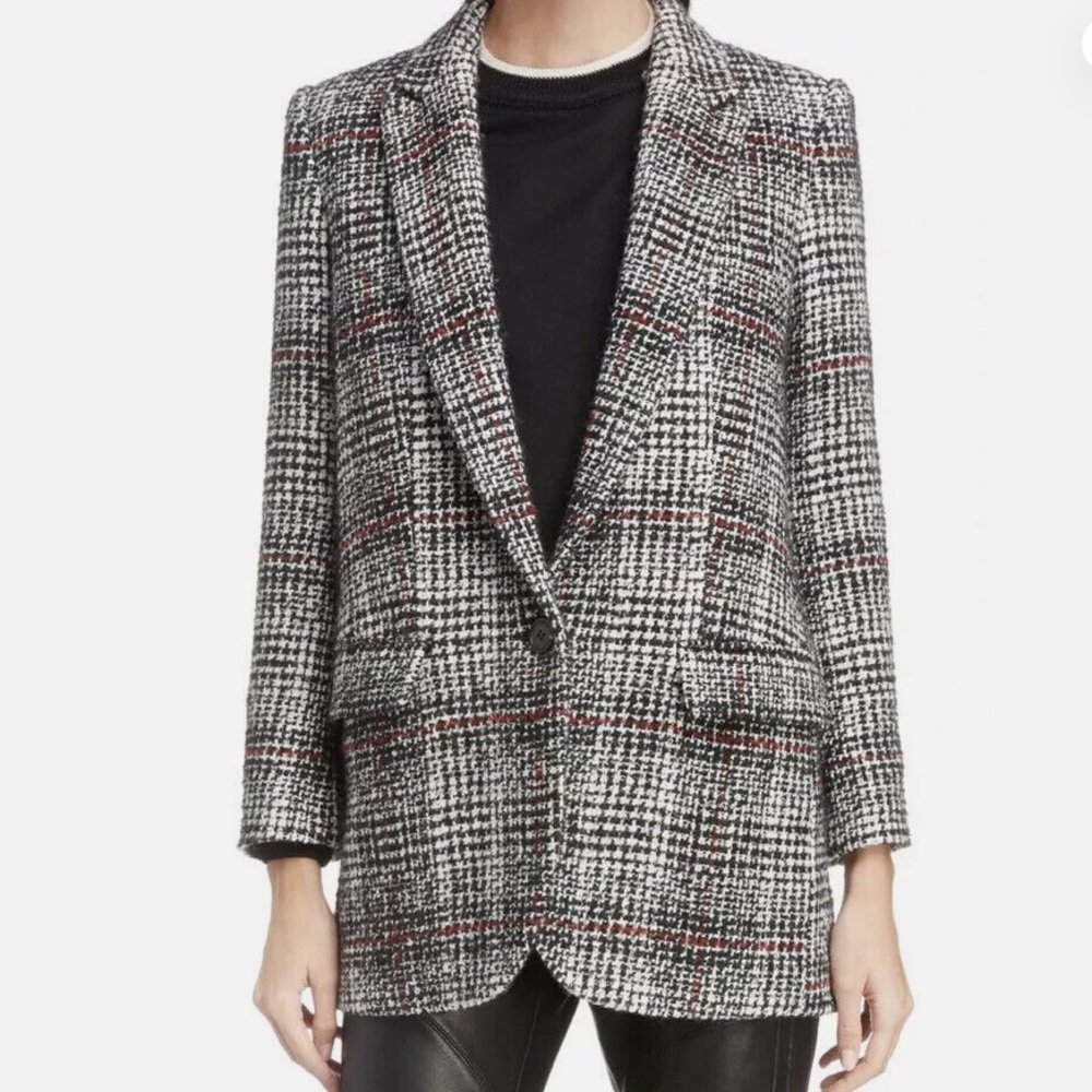 isabel marant etoile Isabel Marant Etoile Erix Checked Tweed Coat size 36